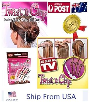 Amazon Com Magic Twist N Clip For Women Hair 4 Hairpin Clips 1