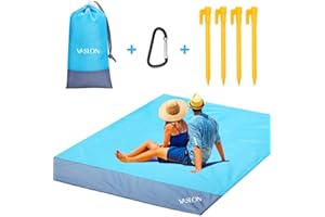 VASLON Beach Blanket 79 * 55inch, Sand Proof and Water Resistant, Pocket Picnic Blanket for Outdoor Travel Camping Festival S