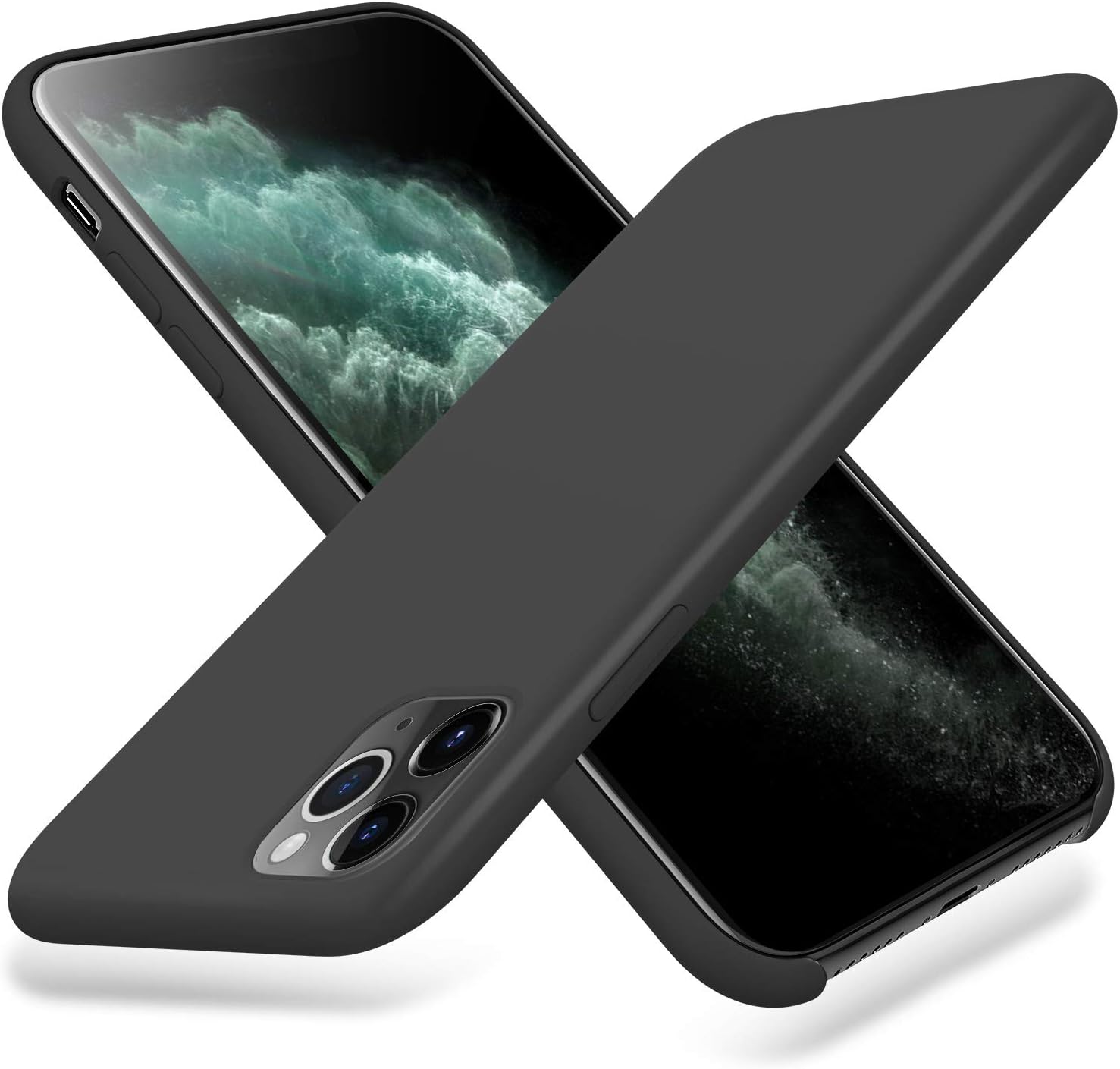 Winzizo iPhone 11 Pro Case, Liquid Silicone Gel Cases with Soft Microfiber Lining Slim Shell Protective Phone Cover for iPhone 11 Pro (5.8 inch) (Black)