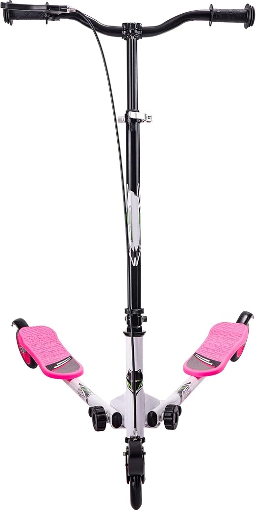 HQQILI Kids Foldable Swing Scooter, Adjustable Scooter