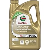 Castrol Edge Extended Performance 0W-20 Advanced Full Synthetic Motor Oil, 5 Litres - Made in Canada