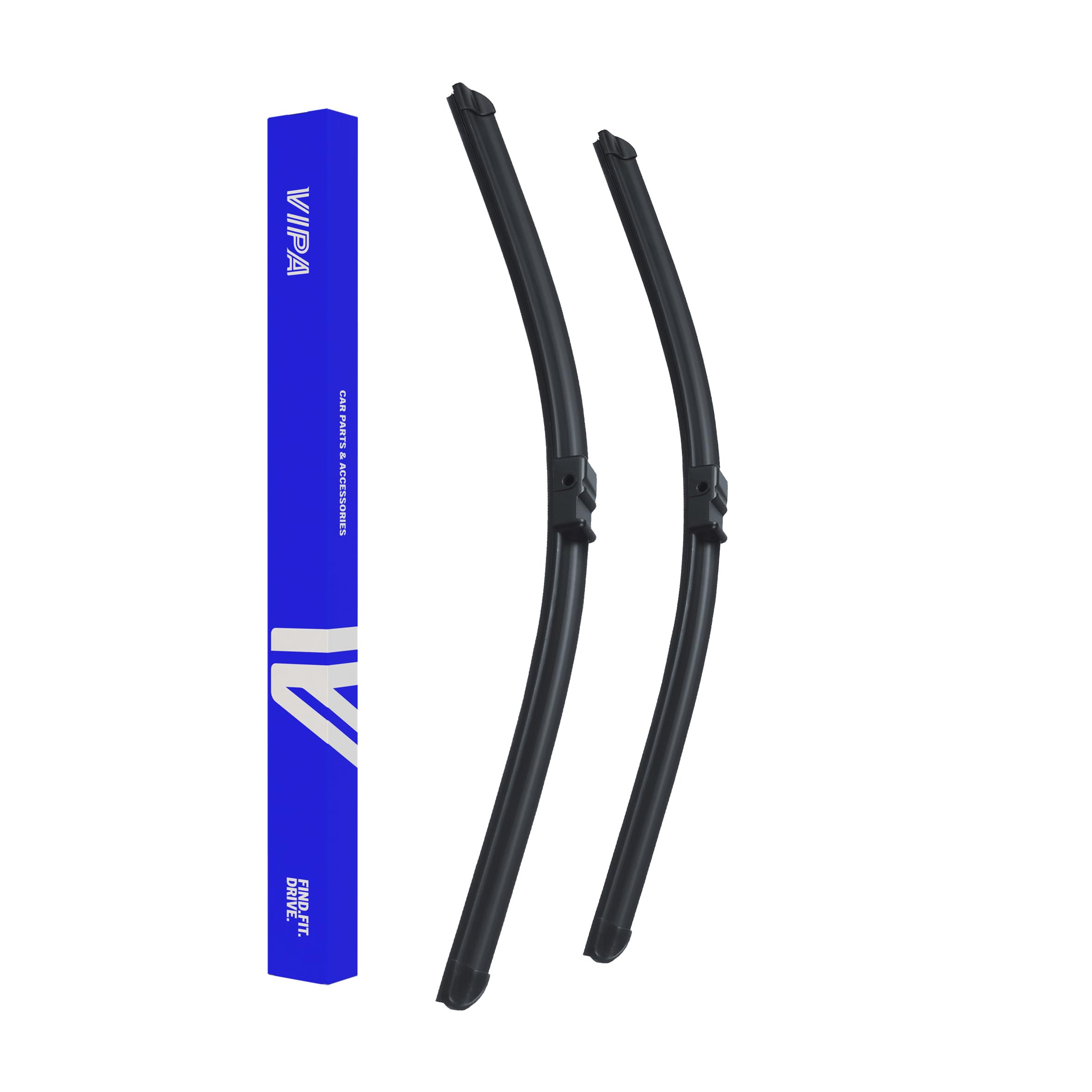 Vipa Car Parts Premium Wiper Blade Kit | Fits: PEUGEOT 207 Hatchback (Feb 2006 to Mar 2013) | All-Weather Performance | Durable, Streak-Free Windshield Wipers | Easy Installation