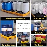 exproyzk Modular Spill Containment Platform Pallet Tray 50x36x10cm Yellow Black view 6