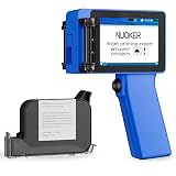 NUOKER Mini Handheld Inkjet Printer | Compact, Lightweight, Weighing only 250 Grams, Measuring 6 inches high and 4 inches Wide, Using Fast Drying Waterproof Ink