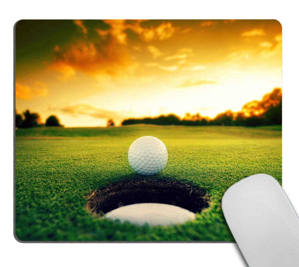 Wasach Golf Course Mouse pad,Golf Ball Near Hole Personality Desings Gaming Mouse Pad