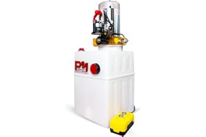 Primary Mover 12Vdc Hydraulic Power Units Configurations with Poly Reservoirs. (Single Acting, 13 Quart Square)