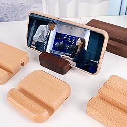 LUCENTIS Beech Wood Phone Stand, Single Slot, 2 x 8