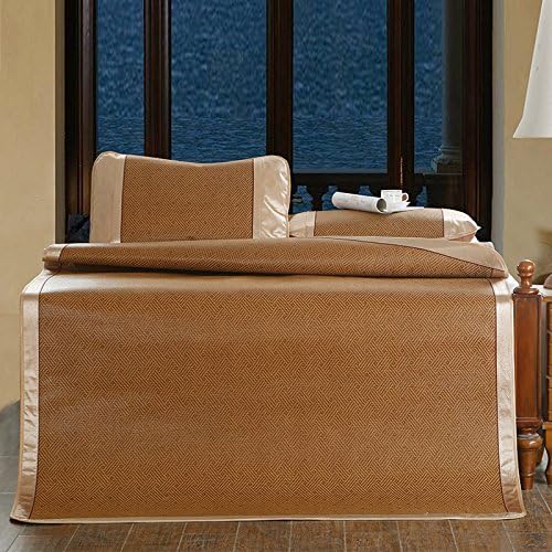 Synthetic Rattan Cooling Mattress Top Mat Pillowcases Set For Summer King