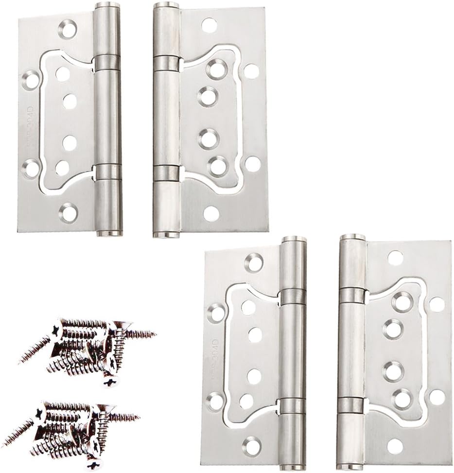 NonMortise Hinges4 Pcs PERTTY 304 Stainless Steel Exterior Door Hinges