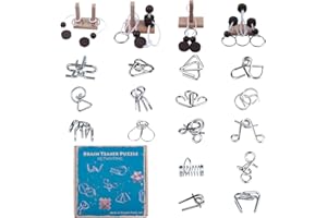 LFLQ Brain Teaser Puzzle Wooden Threading Rope Loop Puzzle Luban Lock Brain Teaser Game Adult Kids Toy Puzzles for Adults (16)