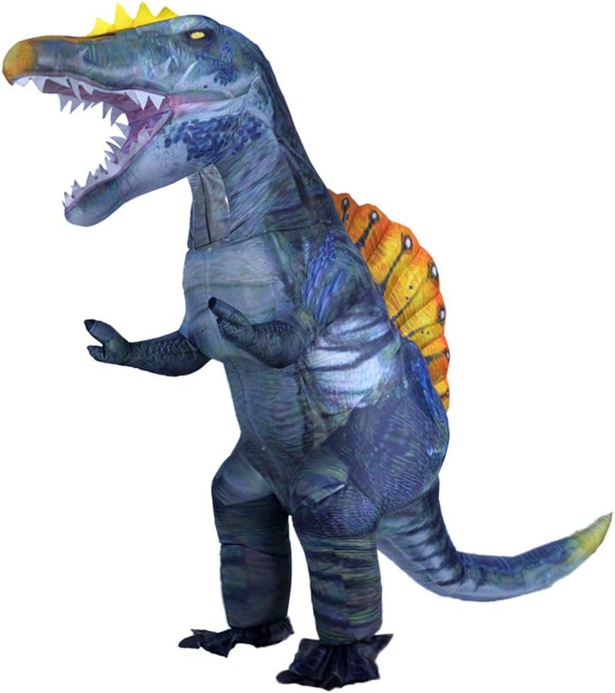 MXoSUM Newest Dinosaur Costume for Adults Inflatable Spinosaurus