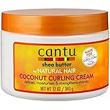 Cantu Natural Hair Coconut Curling Cream 12 Ounce Jar (354ml)
