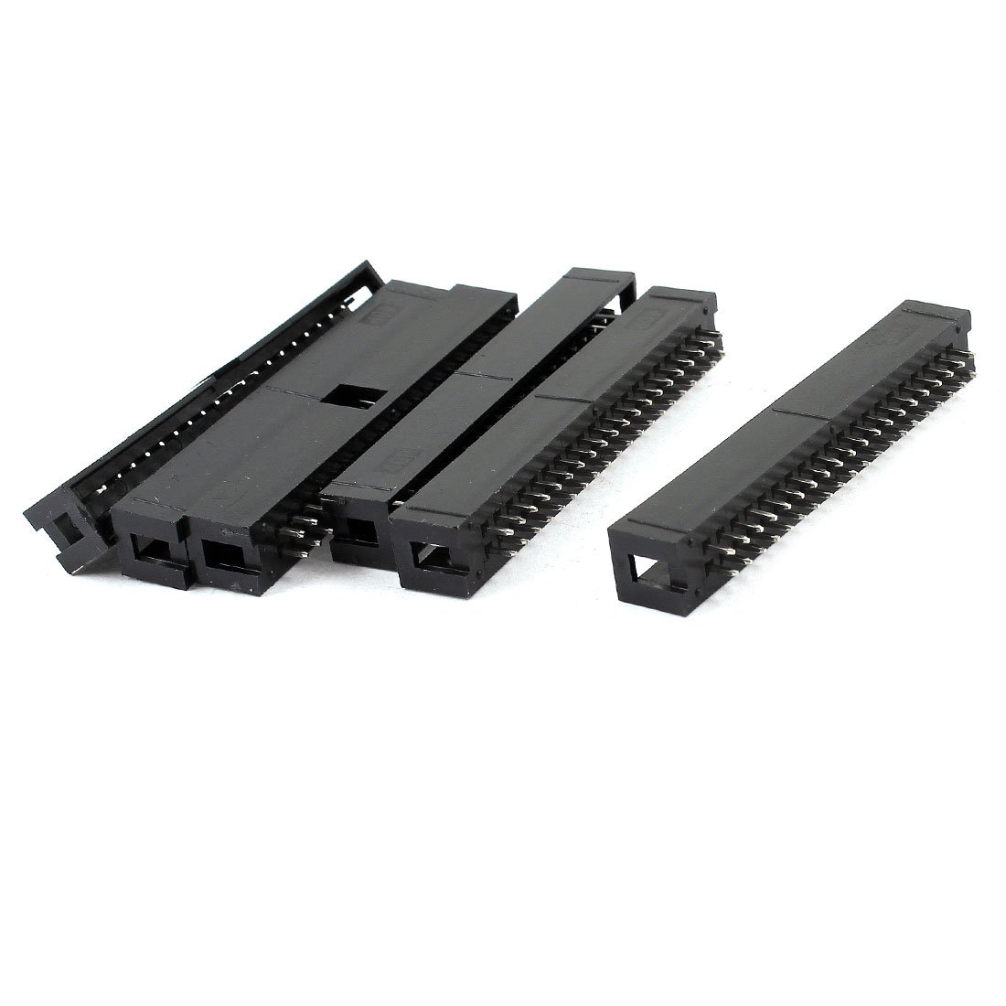 sourcing map 6Pcs 2x20 Pins 2.54mm Pitch Straight Connector Pin IDC Box Headers