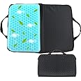 Wllead Gel Portable Seat Cushion (14.5" x 10.6") Foldable Travel Cushion, for Airplane Seats, Camping, Stadium, Cinema, Garden Benches Seat Cushion, Relieve Sedentary Pain