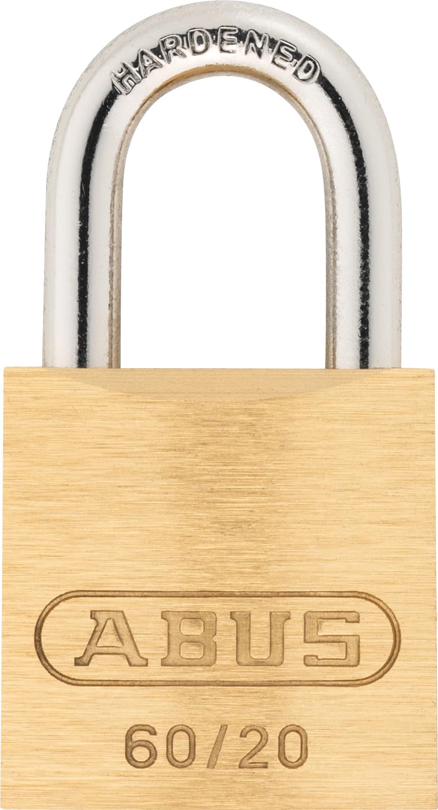 ABUS60/20 Brass Padlock - Weatherproof and Stainless Steel Shackle - Two Keys - for Garage, School, Locker, Warehouse - ABUS Security Level 5 - Brass