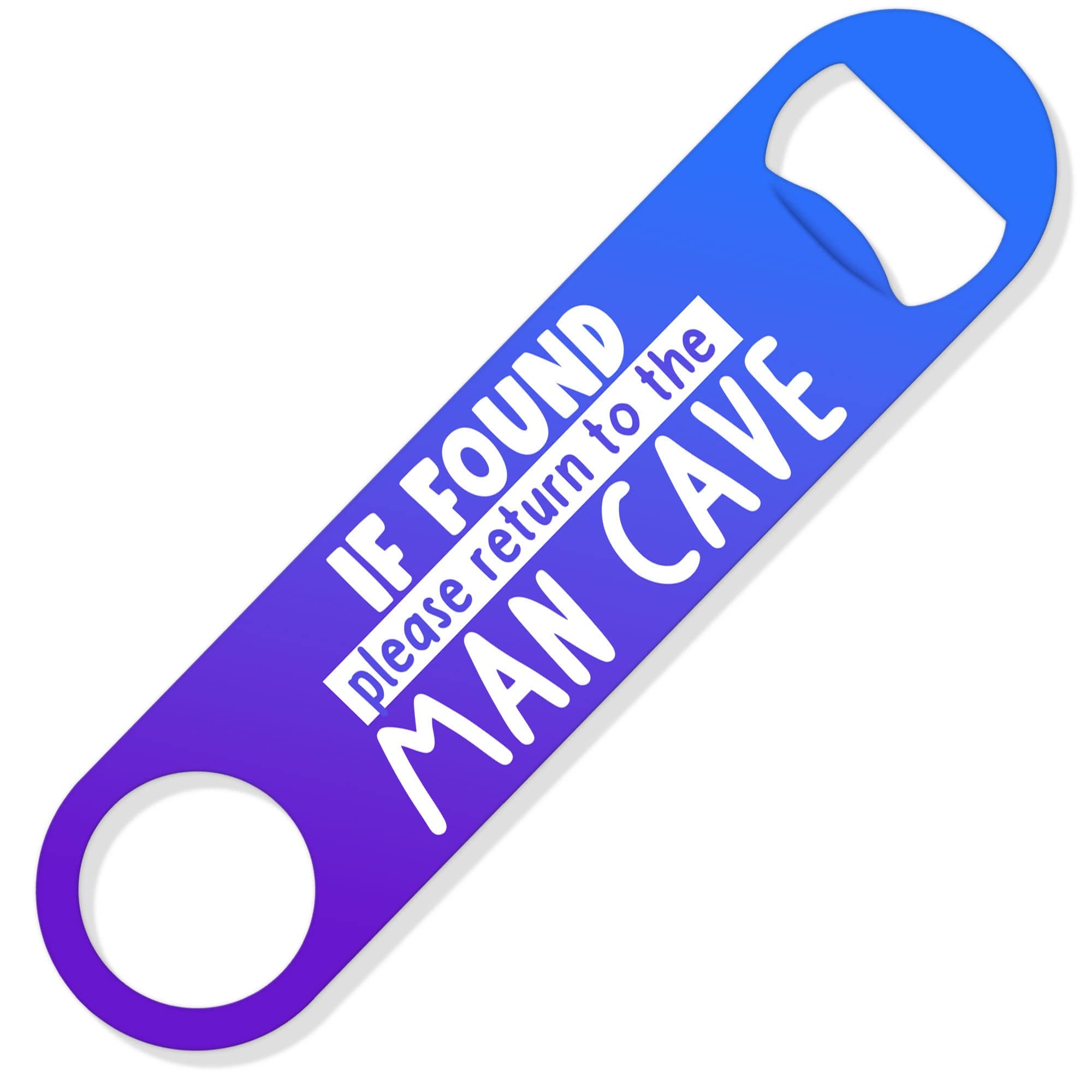 Funny Bottle Opener | If Found Please Return to The Man Cave | Bar Blade Home Bar Pub for Dad Husband Boyfriend Stocking Filler | BB1