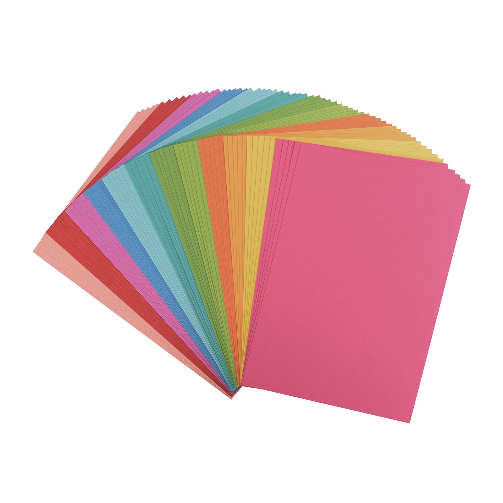 Florence Cardstock Smooth Multicoloured - Coloured Card Making Supplies A4 - Brights - 21 x 5 Sheets - Coloured Paper for Scrapbooking, Card Making and Other Paper Crafts - 216 GSM