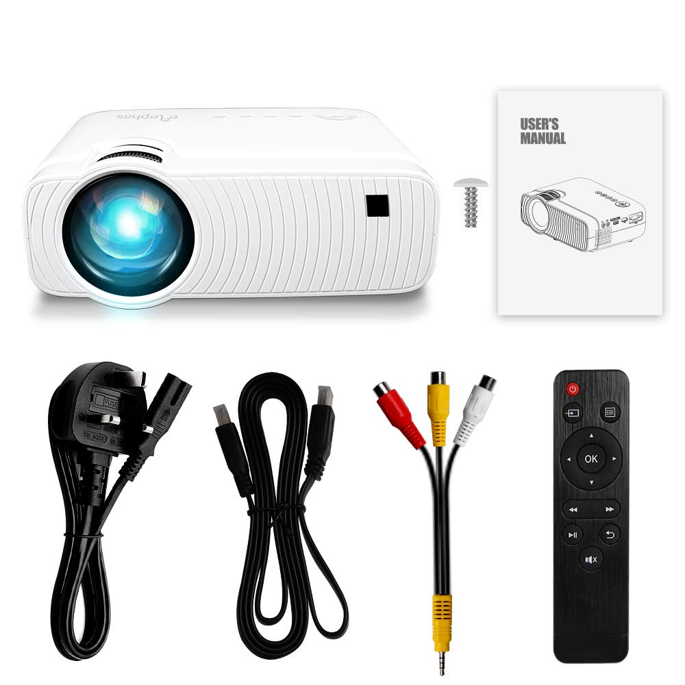 ELEPHAS Projector, GC333 Portable Projector with 4500 Lux and Full HD