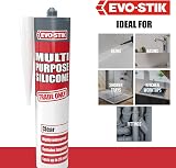 EVO-STIK Multipurpose Silicone Sealant Clear Waterproof Mould Resistant 25 Year view 6