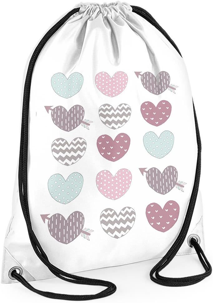 tigerlilyprints Swim Bag,Girls Swim Bag, School Bags, Girls Bags, Water proof Swim Bag, Pastel Hearts