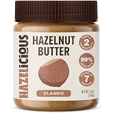Hazelicious CLASSIC Hazelnut Buter | 2 Simple Ingredients | 99% Hazelnuts | 7g Protein | No Added Sugar | 10 oz