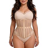 Mesh Corset Waist Trainer for Women - Underbust Corset Lace Up - Waist Cincher Shapewear - Body Shaper