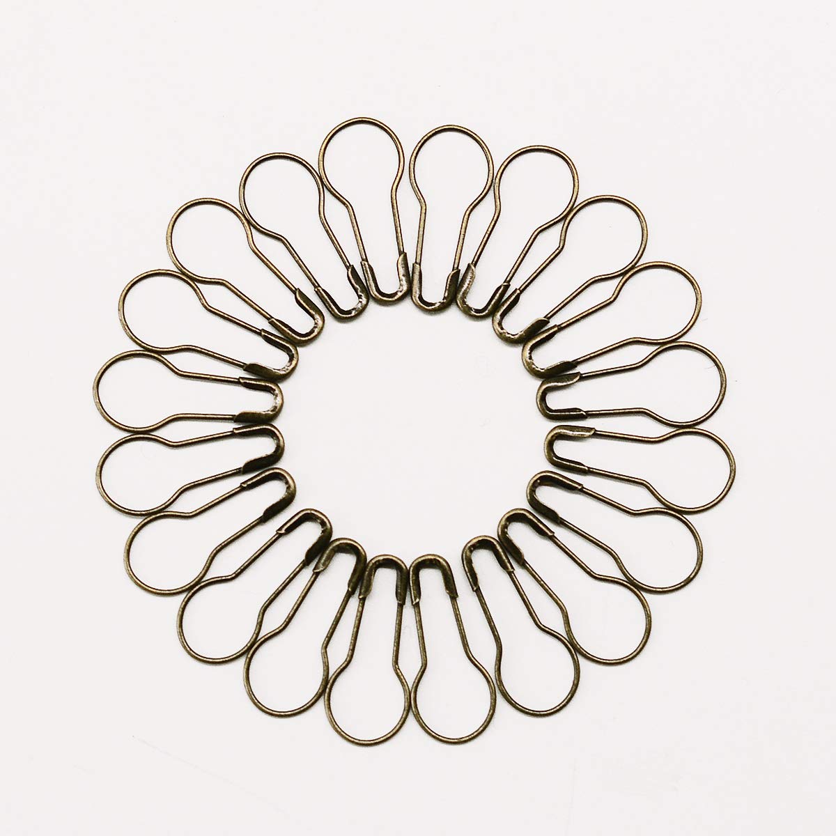 1000 Pieces 21mm/0.8 Inch Small Metal Safety Pins, Gourd Pin, Bulb Pin, Clothing Tag Pins for Clothing Crafting and DIY(Bronze)