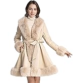MUKEMUHE Winter Faux Fur Coats for Women,Faux Fur Leather Jacket Women