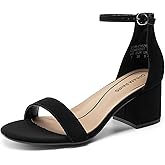 DREAM PAIRS Womens Low-Chunk Low Heel Pump Sandal