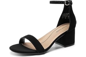 DREAM PAIRS Womens Low-Chunk Low Heel Pump Sandal