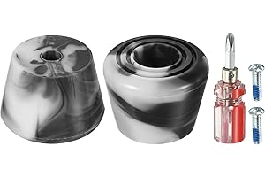 PATIKIL Roller Skate Toe Stops with Screwdriver, 1 Pair 82A Rubber Brake Stoppers Block for Roller Skate Accessories Replacement, Mixed Black White