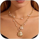 Dcfywl731 Seashell Necklace for Women Puka Shell Starfish Charm Necklace Beach Jewelry Adjustable Ocean-Themed Summer Jewelry Gifts