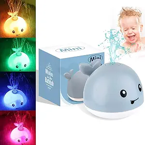 Baby Bath Toys Whale, Light Up Sprinkler 