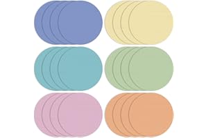 Newtay 24 Pack 10 Inch Dry Erase Dots for Classroom Tables Dry Erase Circles Colorful Removable Board Marker Wall Sticker Decal Spot Set for Student Tables Desk School Teacher Supplies(Warm Color)