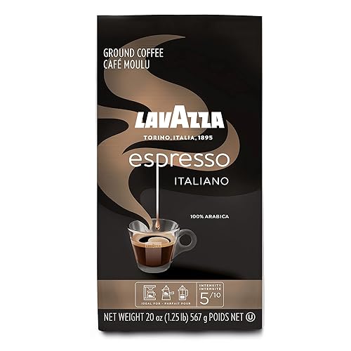 Lavazza Espresso Ground Coffee, Medium Roast, 100% Arabica, 20 oz Bag (Pack of 1)