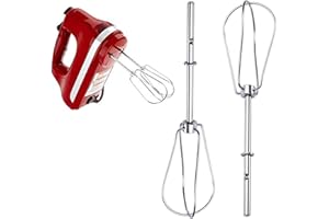 Generic 4KHM512TCB0 Hand Mixer, Stainless Steel, 2pcs, Hand Crank, Compatible with Multiple Mixer Models, Long Handle for Com