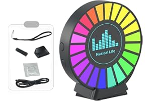 Electronic Vibration Noise Detection Sensor Device with RGB Light for Paranormal Investigation 2K HD Voice Activated Pickup L