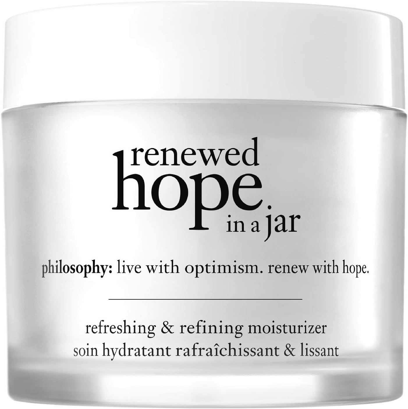 philosophy hope in a jar smooth-glow multi-tasking moisturiser 60ml, with hyaluronic acid, glycolic acid & pro-vitamin p