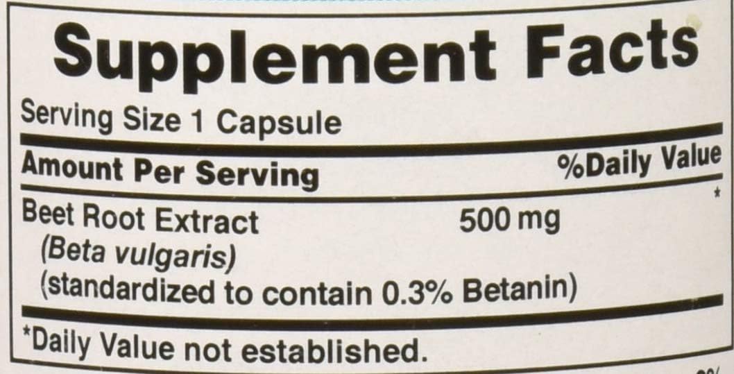 Puritans Pride Beet Root Extract 500mg, 90 Count: Health & Personal Care