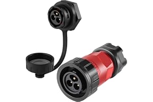 CNLINKO YM-20 Single-Hole Waterproof Connector with PIN Partitioned Design, IP68 Circular Connector, Quick Plugging Aviation Connector, M20 Power Data Connector (3 PIN)