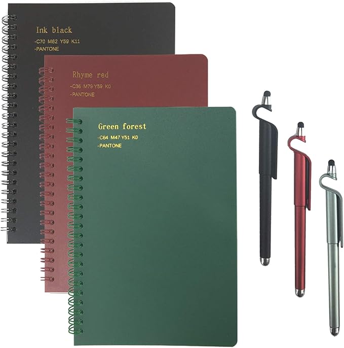 Spiral Hardcover Notebook 3Pack A5 Lined/College Ruled