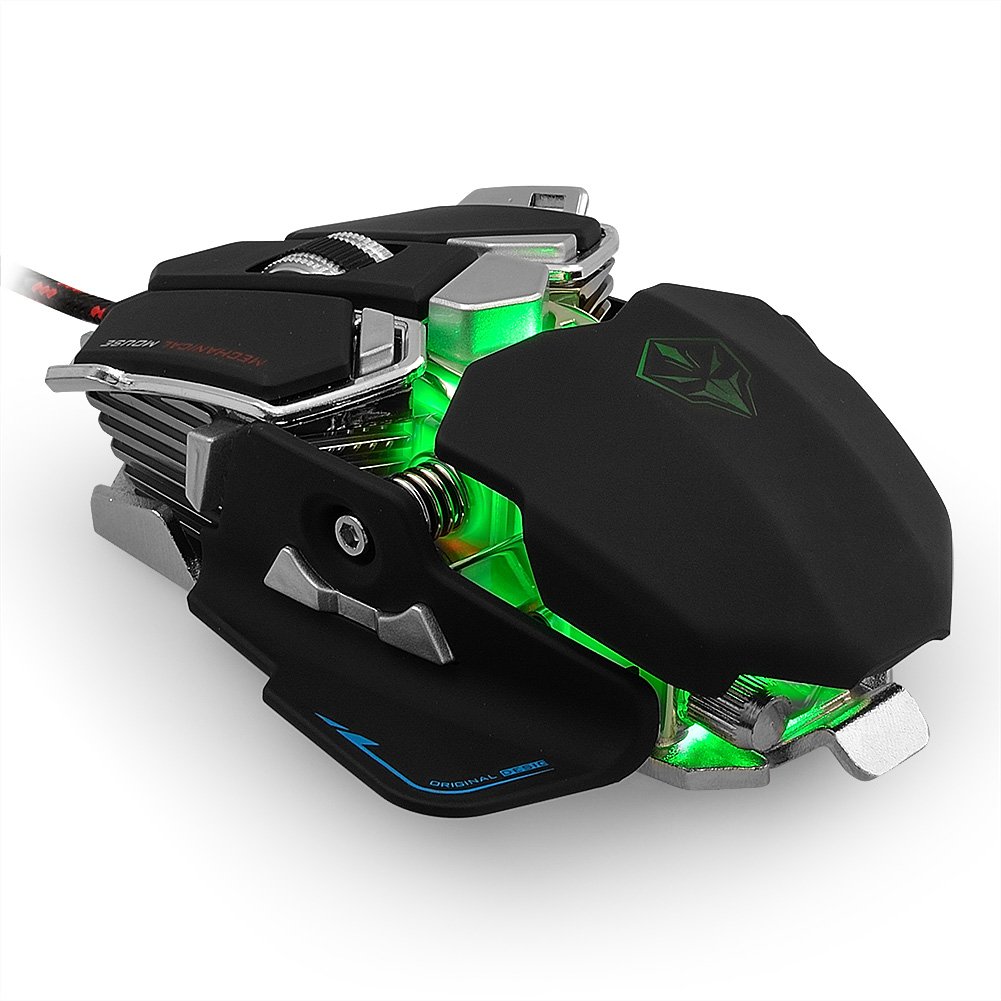 XINKSD G10 4000 DPI 10 Buttons LED Optical USB Wired Mechanical Gaming