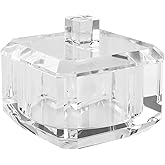 kitCom Crystal Candy Dish with Lid Hand-Cut Home Decorative Jewelry Box Candy Jar W 4" x H 3.5", Comes With Gift Box