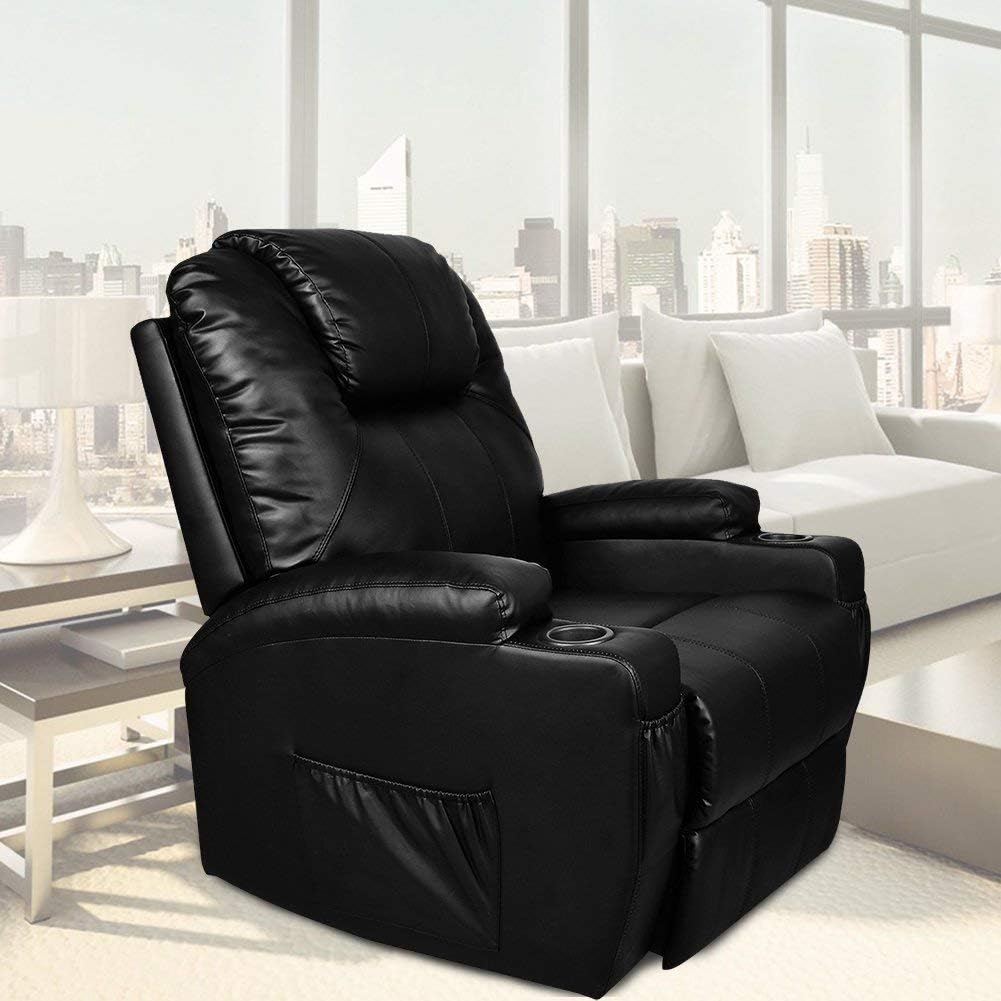 Power Raise Massage Recliner Heated Vibrating Chair with 2