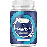 White Kidney Bean Extract Supplement - Extrait D'Haricot Nains Blancs - Potent White Kidney Bean Capsules with 4:1 Extract 12