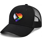 CYYFXKA LGBT Pride Baseball Cap for Men Women, Embroidered Adjustable Gay Lesbian Love Trucker Hat