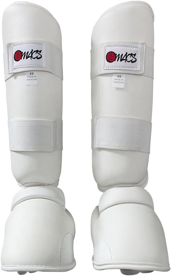 MACS Karate Shin In Step White Sizes (XS, S, M, L, XL)