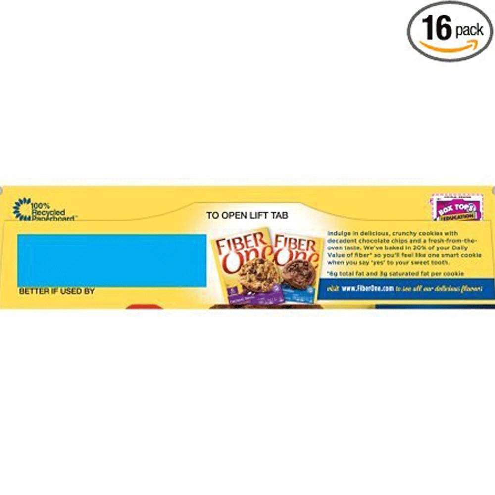 Fiber One Snacks Chocolate Chip Crunchy Cookies Pouches 5 52