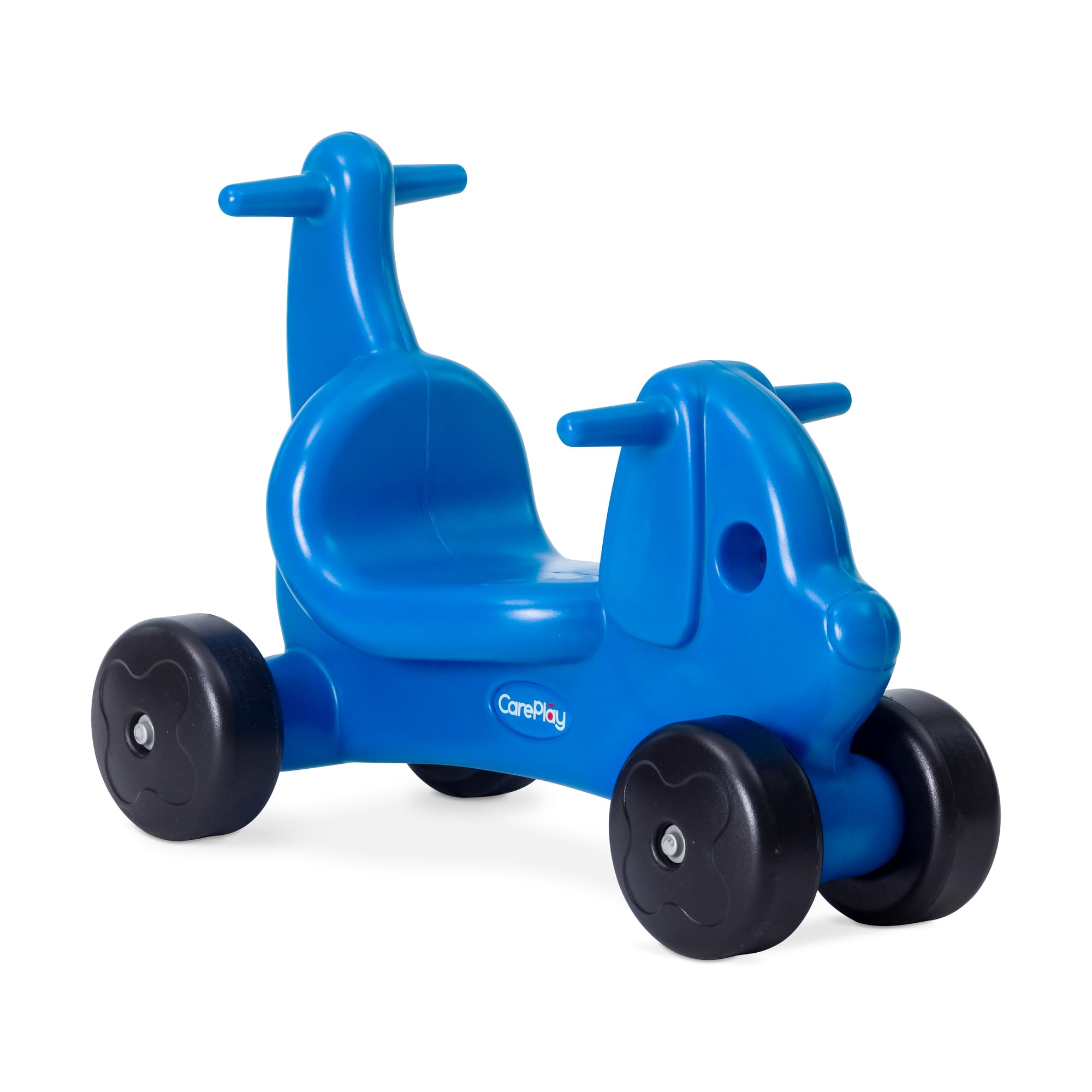 CarePlay Puppy Ride-On Toy, 2-in-1 Design with Push Handles, Walker & Ride-On Toys for Toddlers, 1-3 Year Old Boys & Girls, Low Seat, Durable Polyethylene Body, 50 lbs Capacity, Blue