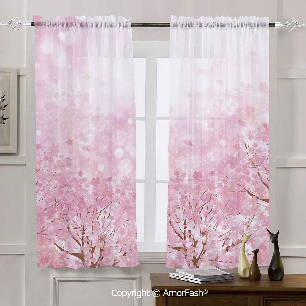 Amazon Com Light Pink Window Curtains For Bedroom Rod Pocket